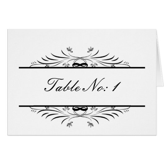 ブラックテーブルシーティングカード (正面横)