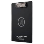 ブラックテーマのカスタムロゴ印刷されたビジネスプロモーション クリップボード (左)