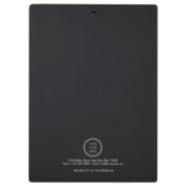 ブラックテーマのカスタムロゴ印刷されたビジネスプロモーション クリップボード (裏面)