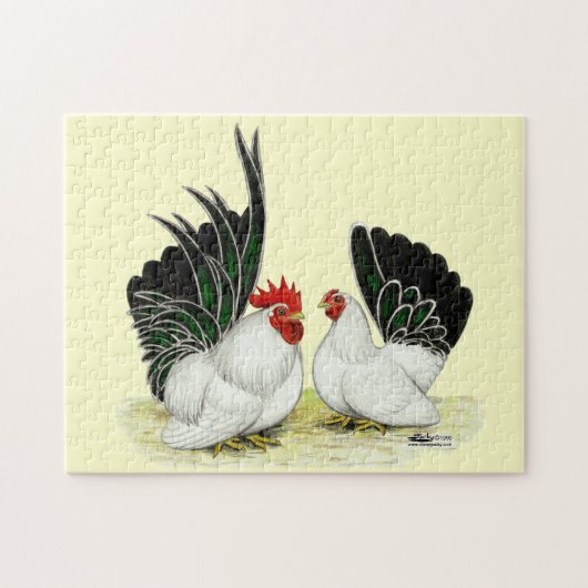 ブラックテ日本のールのバンタム ジグソーパズル (横)