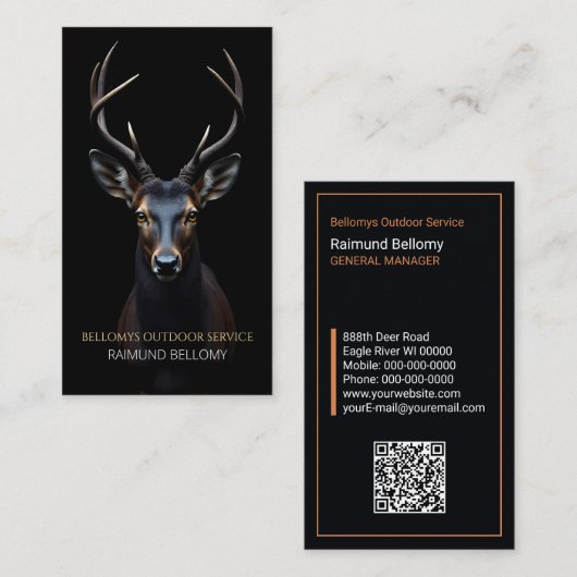 ブラックディアビジネスカード 名刺 (正面/裏面)