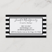 ブラックディアヘッド付き/ピンクの花と山 名刺 (裏面)