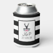 ブラックディアヘッド付き/ピンクの花と山 缶クーラー (缶裏面)