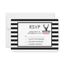 ブラックディアヘッド付き/ピンクフラワーブーケRSVP