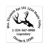 ブラックディアースカル差出人住所自己インキングスタンプ セルフインキングスタンプ (デザイン)