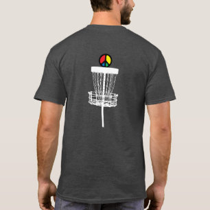 ブラックディスクゴルフメンズTシャツ Tシャツ