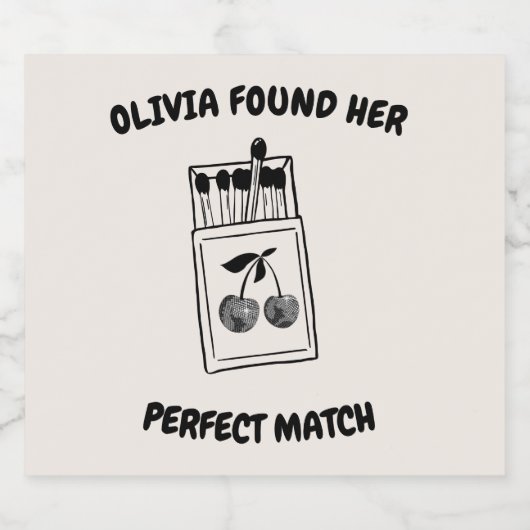 ブラックディスコさくらんぼパーフェクトマッチバチェロレッテ スパークリングワインラベル (シングルラベル)