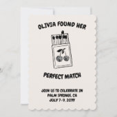 ブラックディスコさくらんぼパーフェクトマッチバチェロレッテ 招待状 (正面)