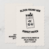 ブラックディスコチェリーパーフェクトマッチバチェロレッテ 招待状 (正面/裏面)