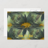 ブラックデイジー白熱［赤熱］光を放つフローラカスタマイズ可能なはがき ポストカード (正面/裏面)