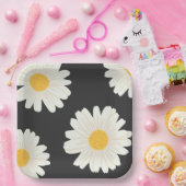 ブラックデイジー紙プレート ペーパープレート (パーティー)