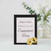 ブラックデイジー - 結婚式 - 婚約のお知らせ 招待状 (スタンド正面)