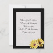 ブラックデイジー - 結婚式 - 婚約のお知らせ 招待状 (裏面)