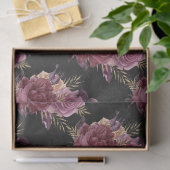 ブラックデカップピンクのバラ 薄葉紙 (ギフト)