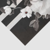 ブラックデカ赤と白ップページ上のケシ 薄葉紙 (詳細)