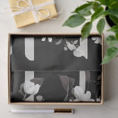 ブラックデカ赤と白ップページ上のケシ 薄葉紙 (ギフト)