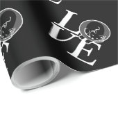 ブラックデコの猫愛 ラッピングペーパー (ロールコーナー)