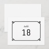 ブラックデコシックテーブル番号葉書 ポストカード (正面/裏面)