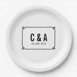 ブラックデコシック結婚ズ ペーパープレート