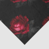 ブラックデコッペ葉ーにグレーのバラ 薄葉紙 (詳細)