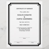 ブラックデコフレーム保存証明書ベージュ色 (正面)