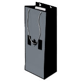 ブラックデコールのカナダ国旗 ワインギフトバッグ (裏面アングル)