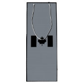 ブラックデコールのカナダ国旗 ワインギフトバッグ (裏面)