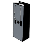 ブラックデコールのカナダ国旗 ワインギフトバッグ (正面アングル)