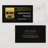 ブラックデザインイエロートラック前面より明るい_カスタム4 名刺 (正面/裏面)