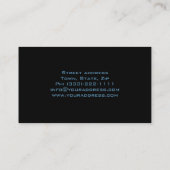 ブラックデザインブルートラック前面より明るいレイアウト 名刺 (裏面)