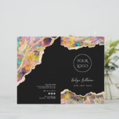 ブラックデザインメニューのパンフレットにオパール (スタンド正面)