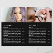 ブラックデザインメニューのパンフレットにオパール (裏面)