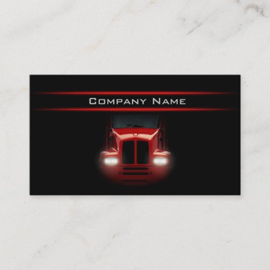 ブラックデザインレッドトラック前面より暗いレイアウト 名刺 (正面)