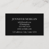 ブラックデザイン独自のプロフェッショナル標準 名刺 (裏面)