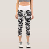 ブラックデザイン カプリレギンス (正面)