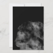 ブラックデスティネーション飛行機結婚の海外便 招待状 (裏面)