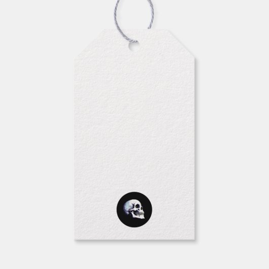 ブラックデス踊りスケルトンハロウィン ギフトタグ (裏面)