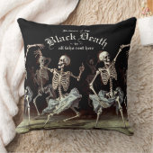 ブラックデス踊りスケルトンハロウィン クッション (ブランケット)