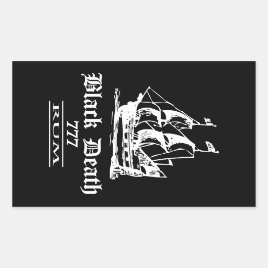 ブラックデス777 - Ol Ships Rum 長方形シール (正面)