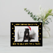 ブラックデッキのおもちゃとトリート付きホール2写真 箔シーズンポストカード (立ち正面)