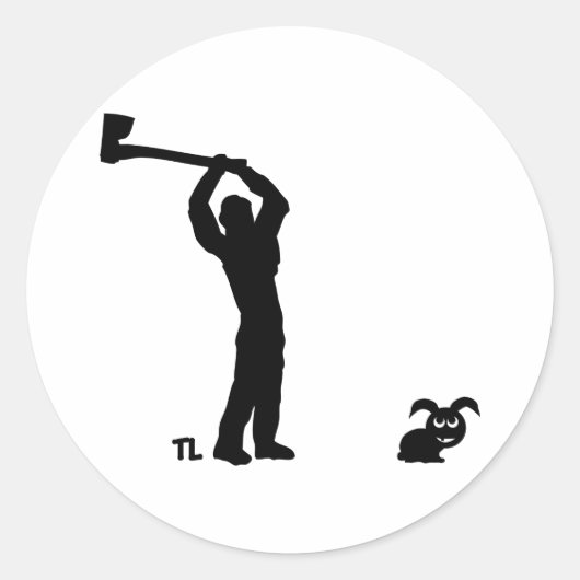 ブラックデッドバニー – lumberjack ラウンドシール (正面)