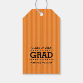 ブラックデニムパターン卒業パーティーありがとう ギフトタグ (裏面)