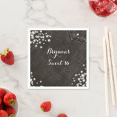 ブラックデニム&ダイアモンズグラムクラウンパーティー スタンダードカクテルナプキン (インサイチュ)