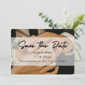 ブラックデモダンータカードの保存招待状 セーブザデート (スタンド正面)