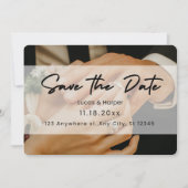 ブラックデモダンータカードの保存招待状 セーブザデート (正面)