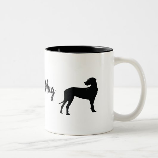 ブラックデーン、大型犬 ツートーンマグカップ (右)