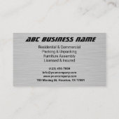 ブラックトはっきりしたラックデザイン移動会社 名刺 (裏面)