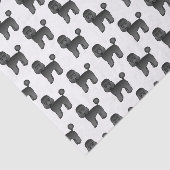 ブラックトイプードルかわいい漫画の犬のパターン 薄葉紙 (詳細)