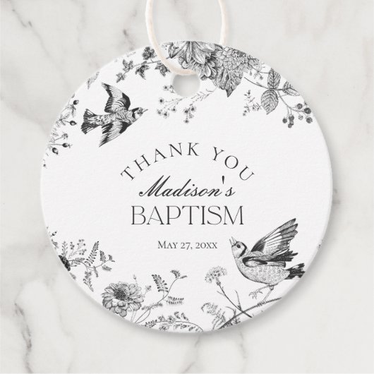 ブラックトイレデジュイヴィンテージフローラバプテスマ フェイバータグ (正面)