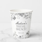 ブラックトイレデジュイヴィンテージフローラブライダルブランチ 紙コップ (裏面)